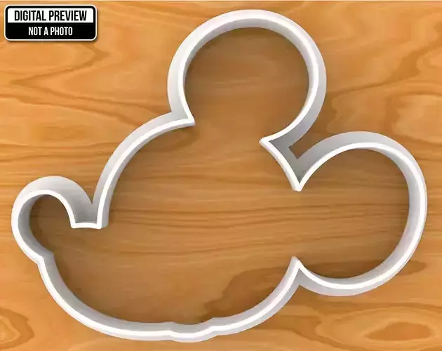 Mickey Mouse Cookie Cutter 3D print model