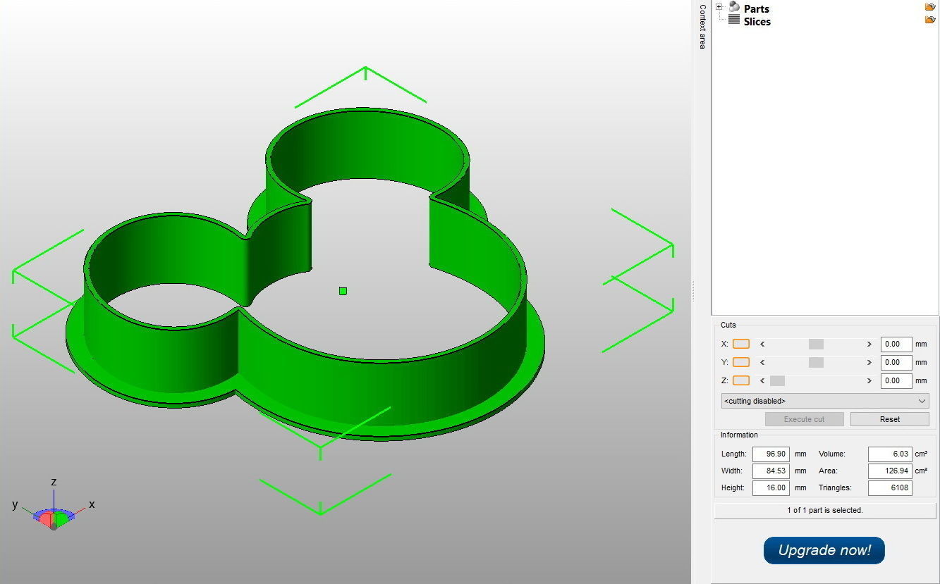 Mickey Mouse Cookie Cutter 3D print model_2