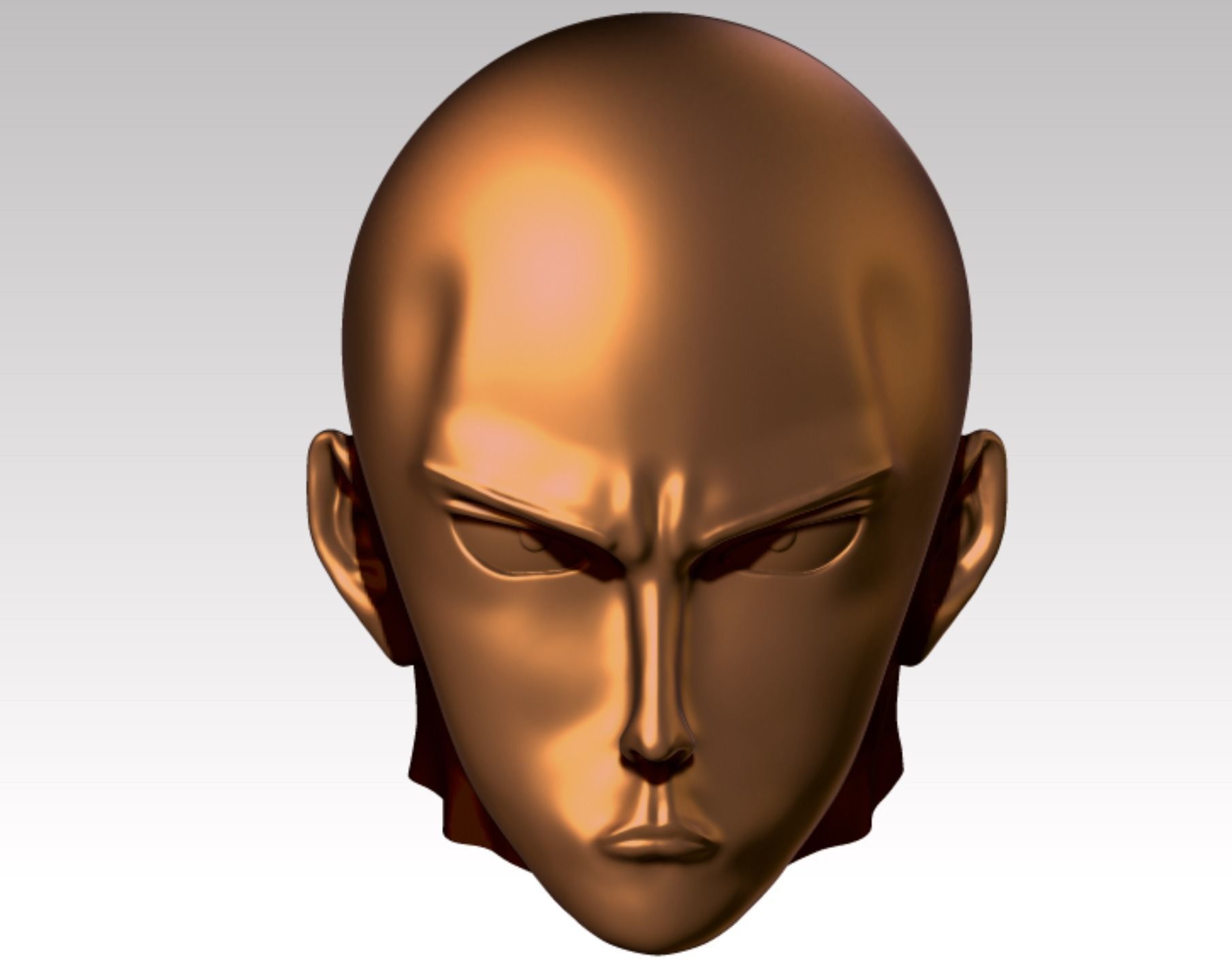 Saitama statue of man with cape 3D print model_14