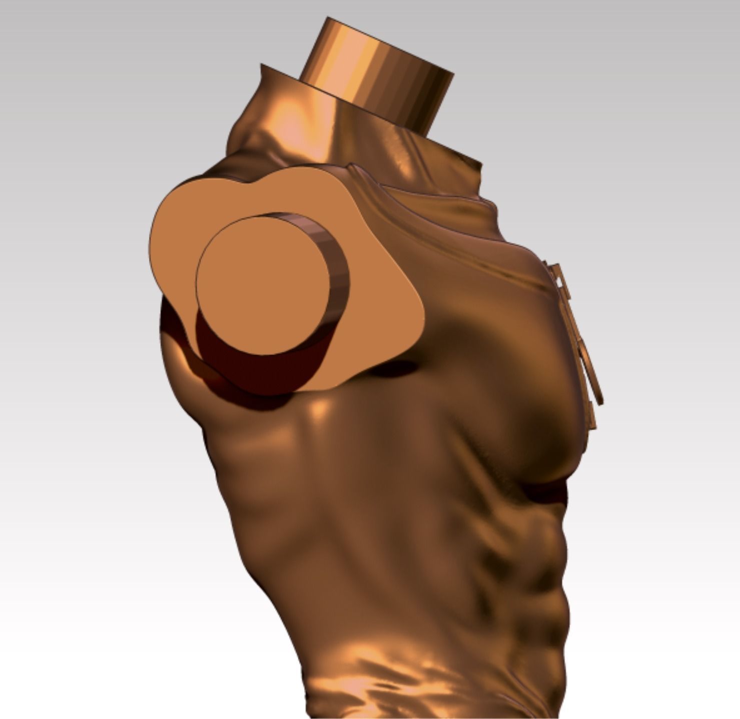 Saitama statue of man with cape 3D print model_4