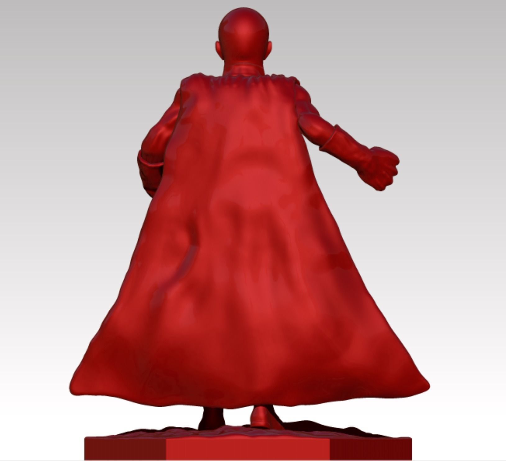 Saitama statue of man with cape 3D print model_8