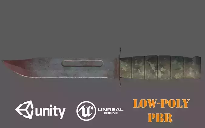 Bloody Camouflage Combat Knife