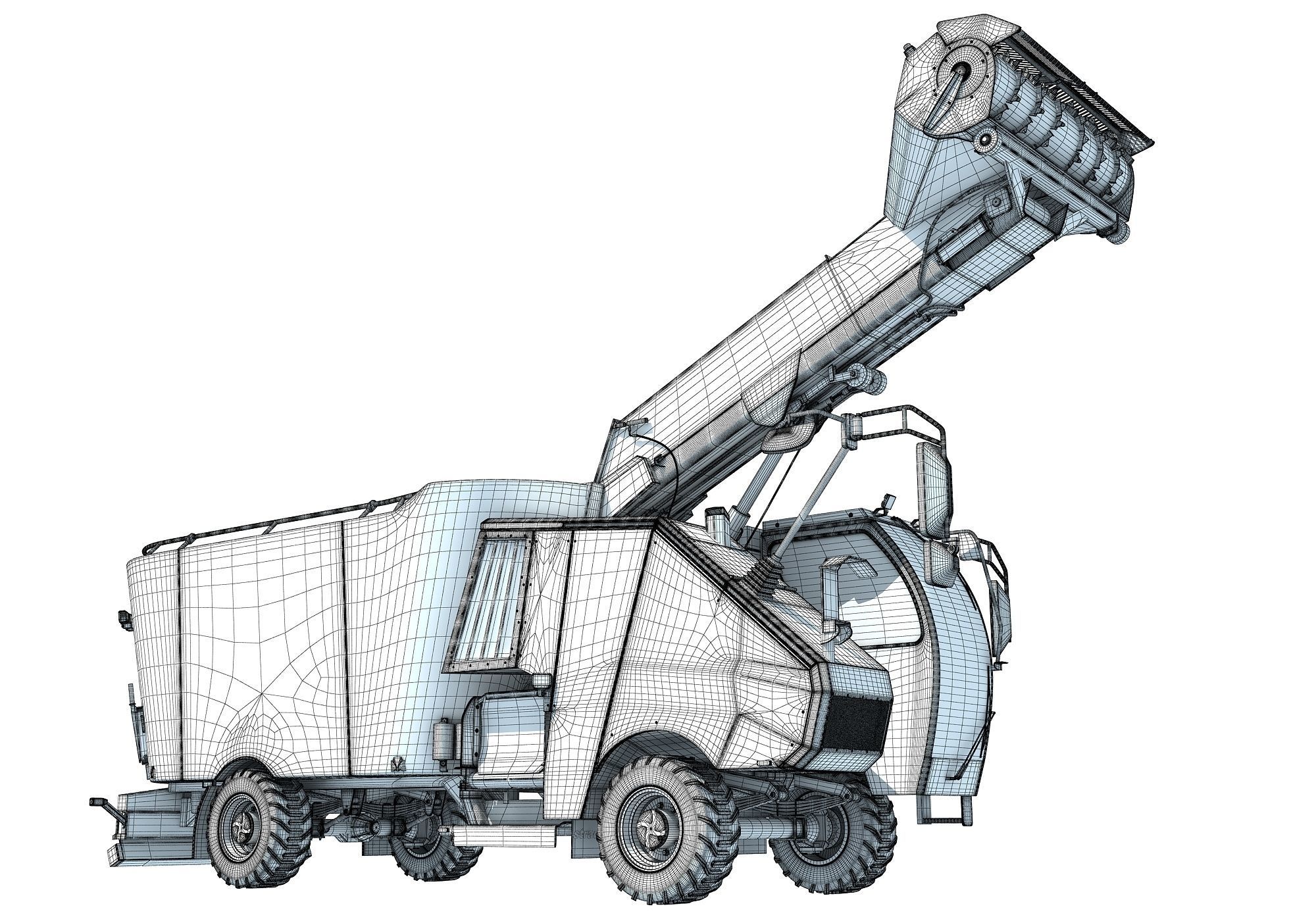 Strautmann Fodder Mixing Wagon Truck 3D model_20