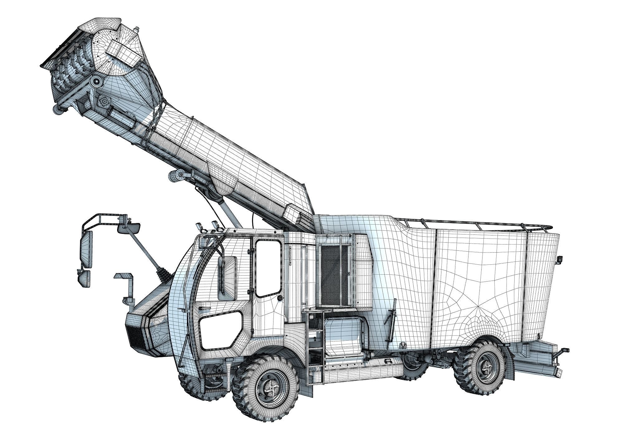 Strautmann Fodder Mixing Wagon Truck 3D model_16
