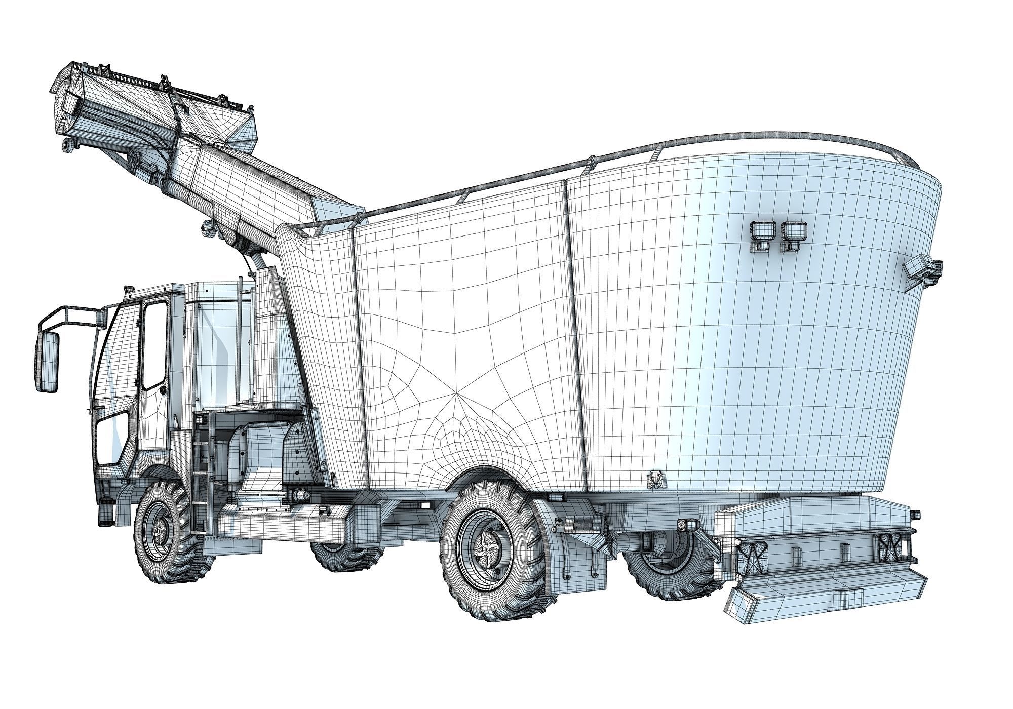 Strautmann Fodder Mixing Wagon Truck 3D model_17