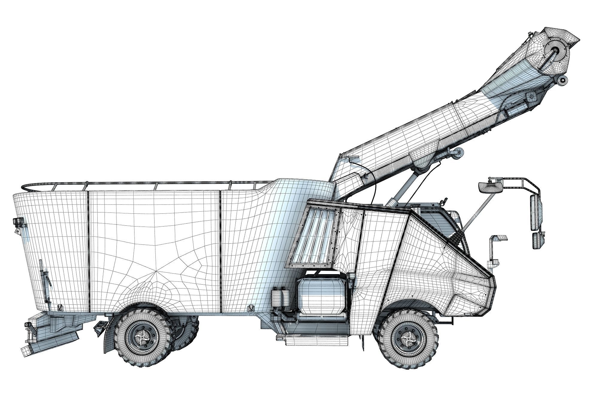 Strautmann Fodder Mixing Wagon Truck 3D model_19