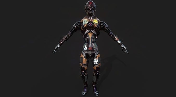 Sci Fi - Robot Character -PBR-Low Poly-Realistic Model Low-poly 3D model