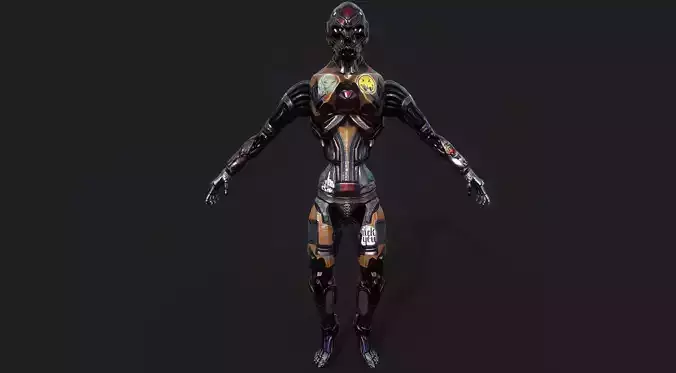 Sci Fi - Robot Character -PBR-Low Poly-Realistic Model