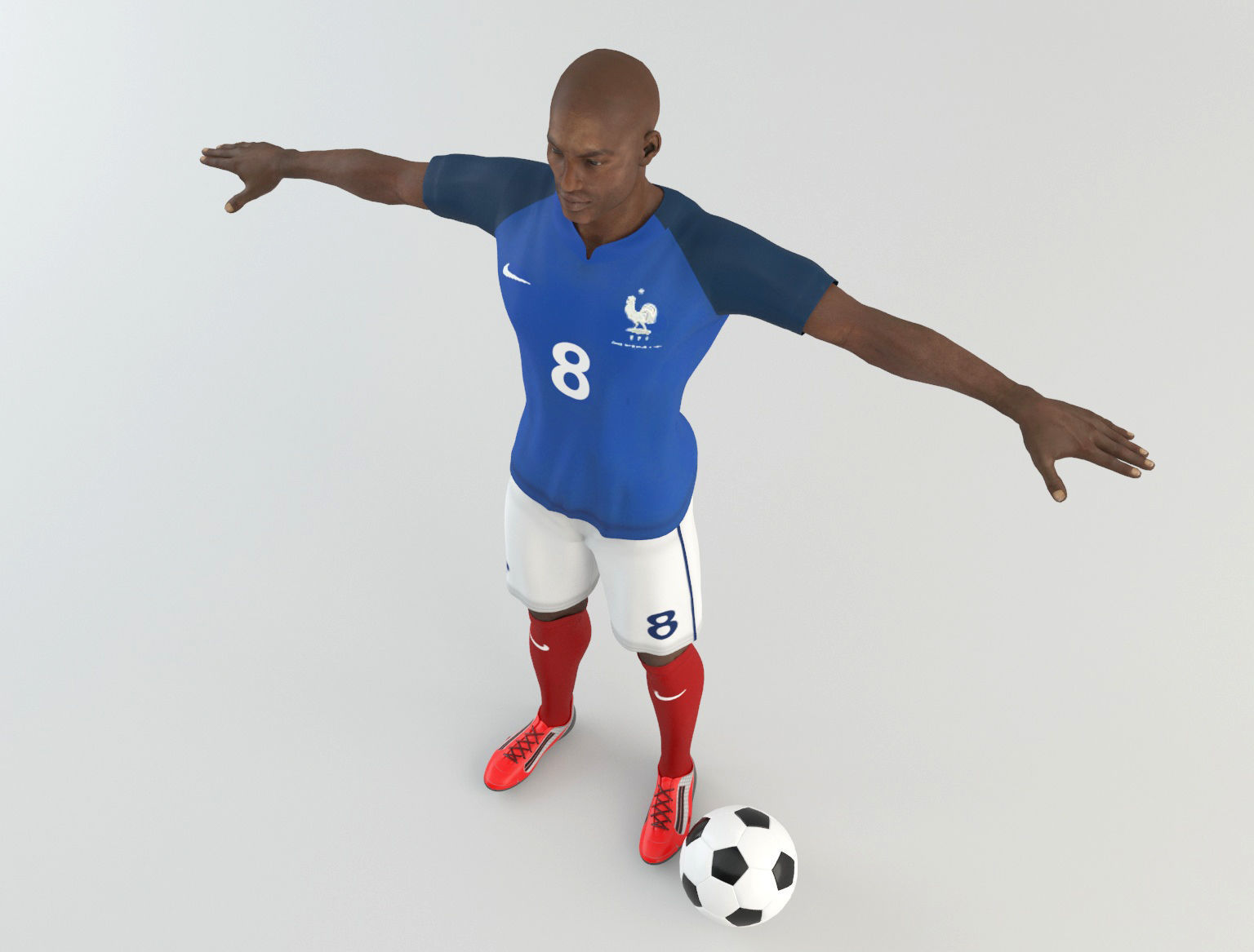 France footballer 3D model_5