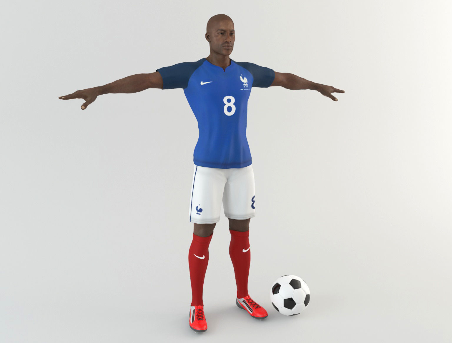 France footballer 3D model_1