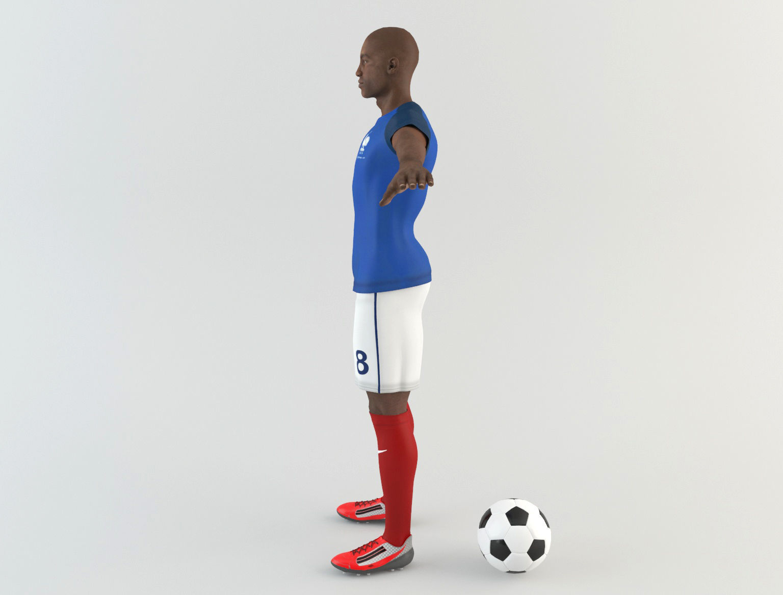 France footballer 3D model_4