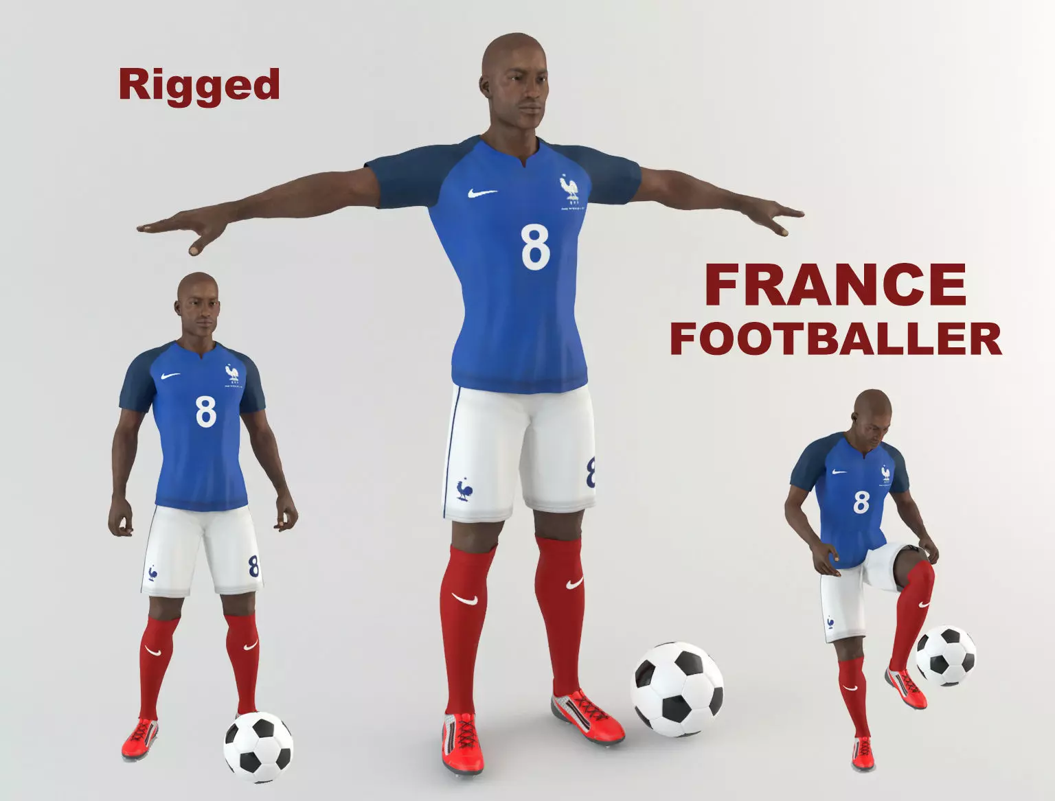 France footballer 3D model_0