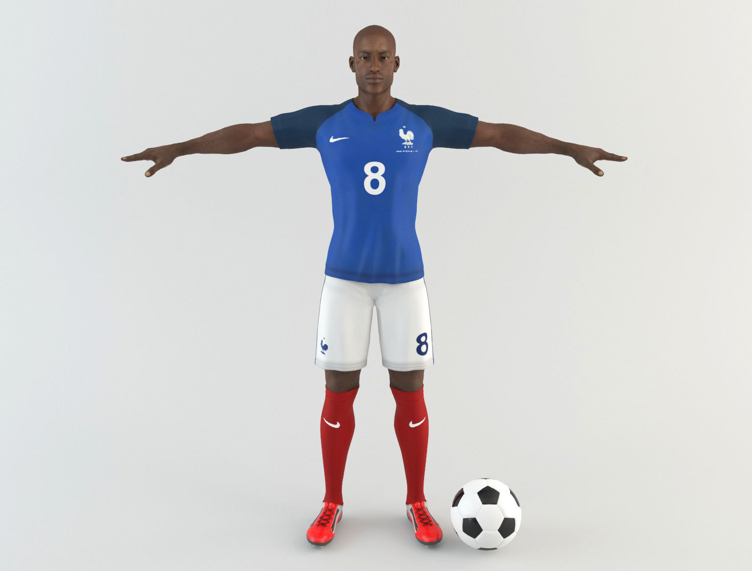 France footballer 3D model_3