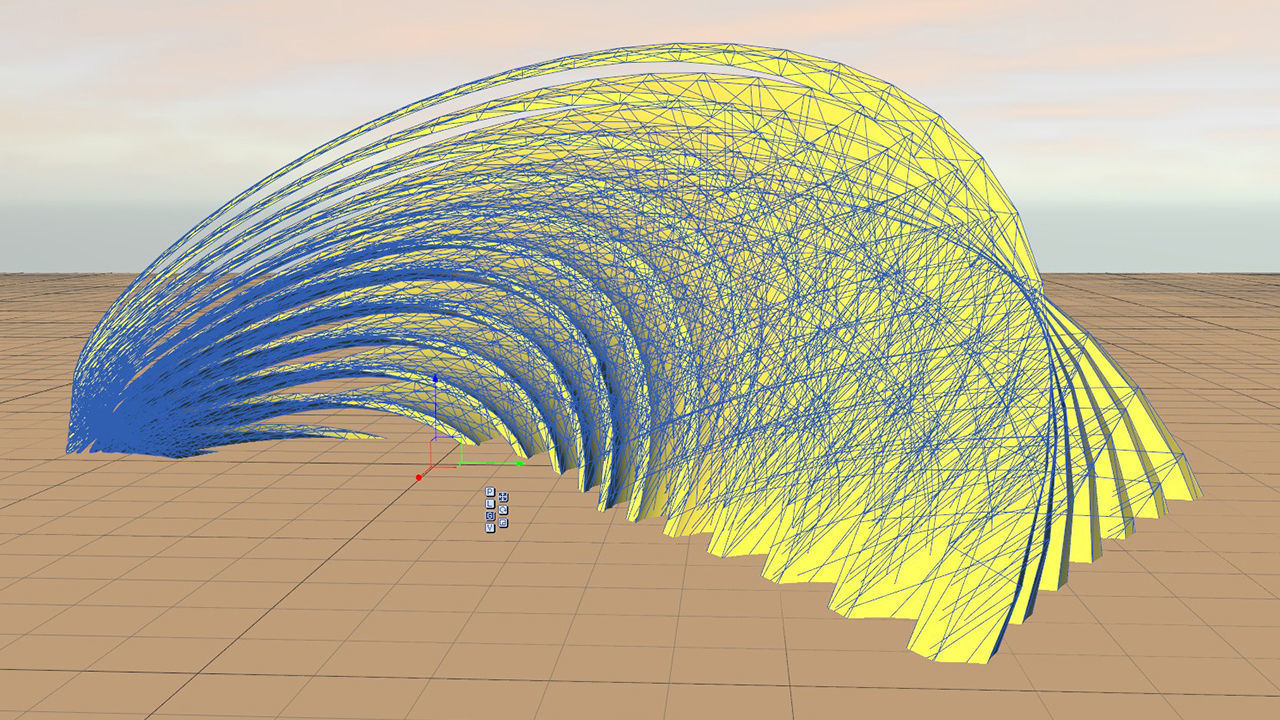 Spiral dome building on alien planet 3D model_6