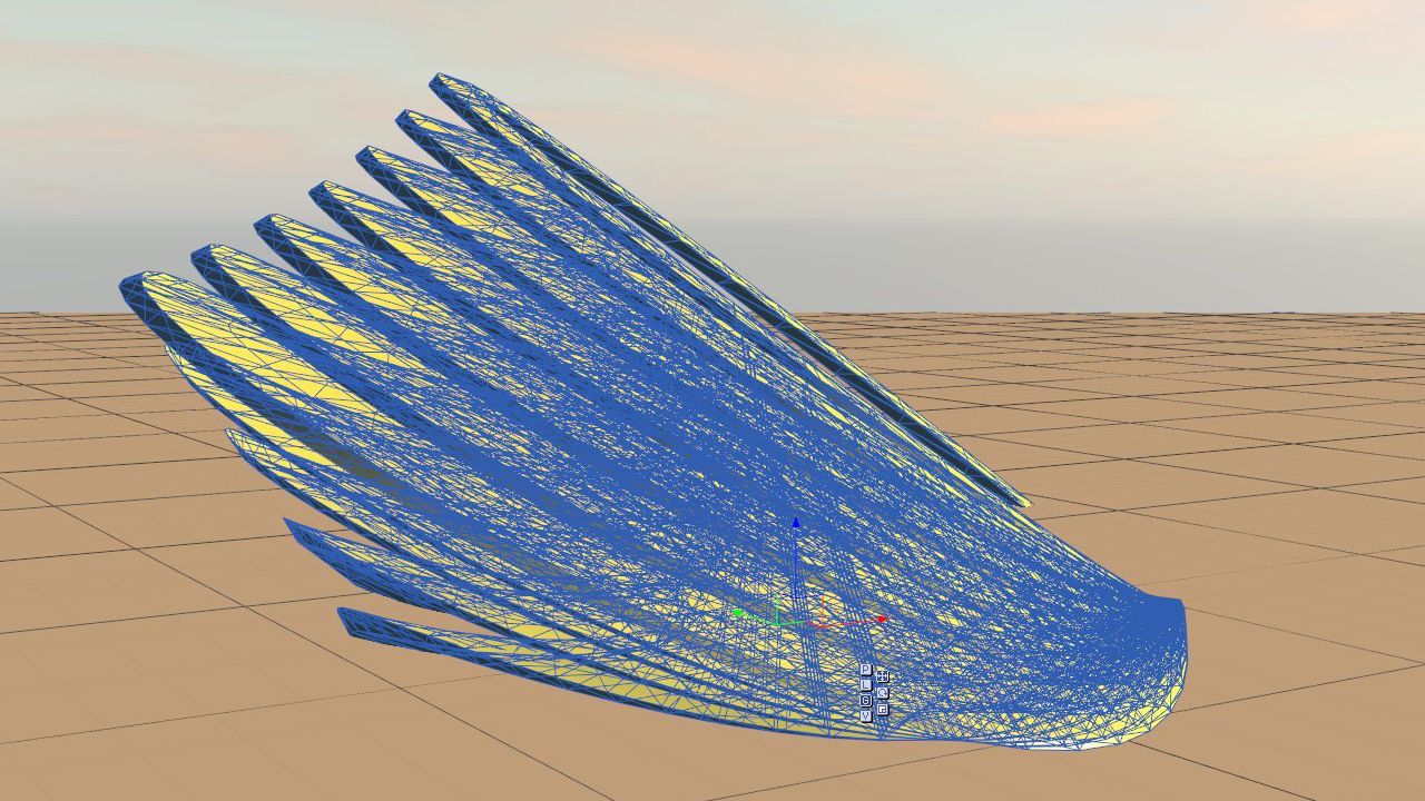 Spiral dome building on alien planet 3D model_7