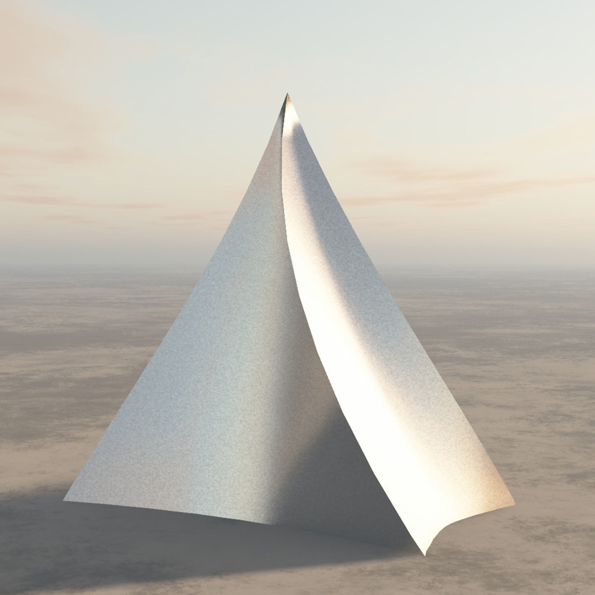 Twisted pyramid 3D model_2