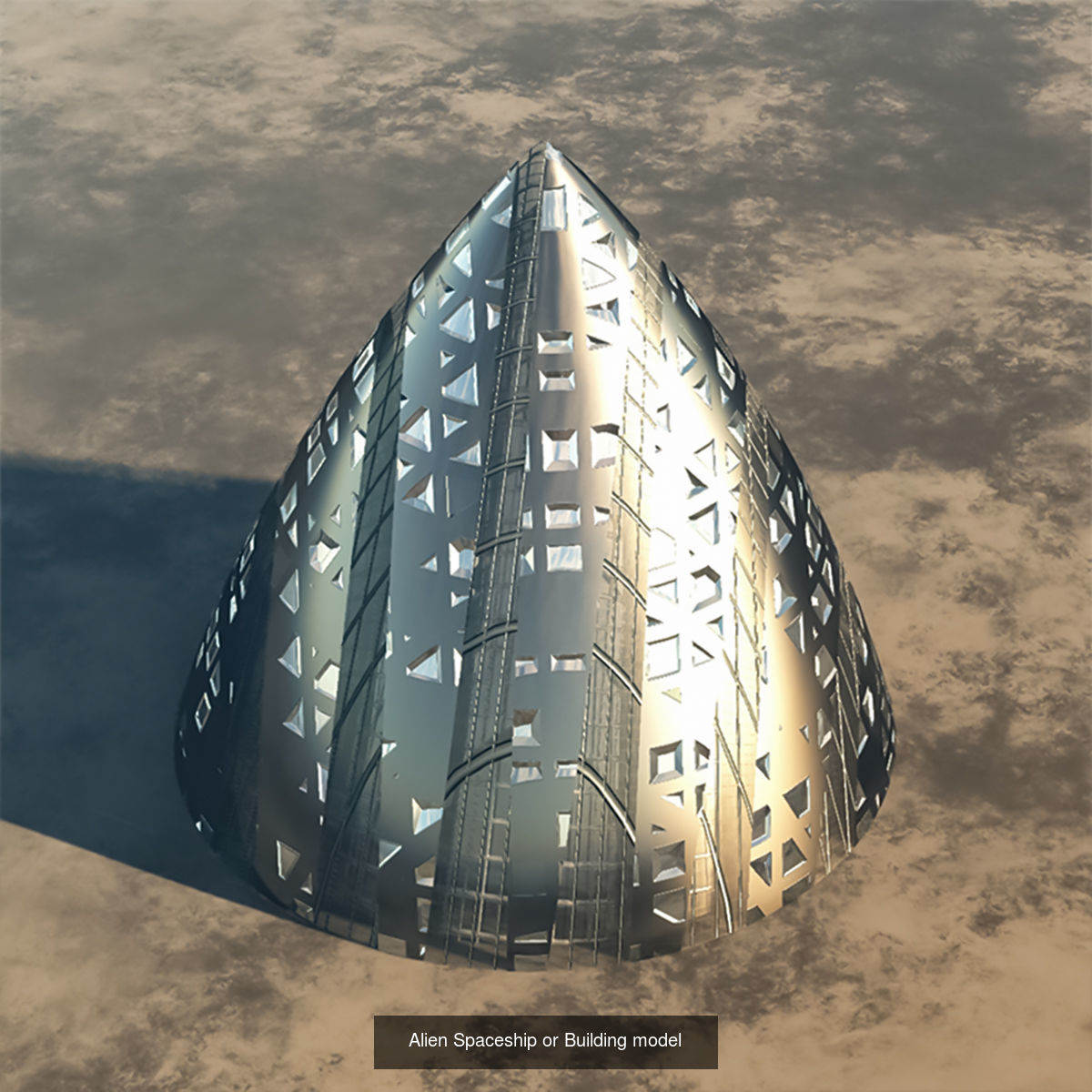 Futuristic Buildings 3D Model Collection_4