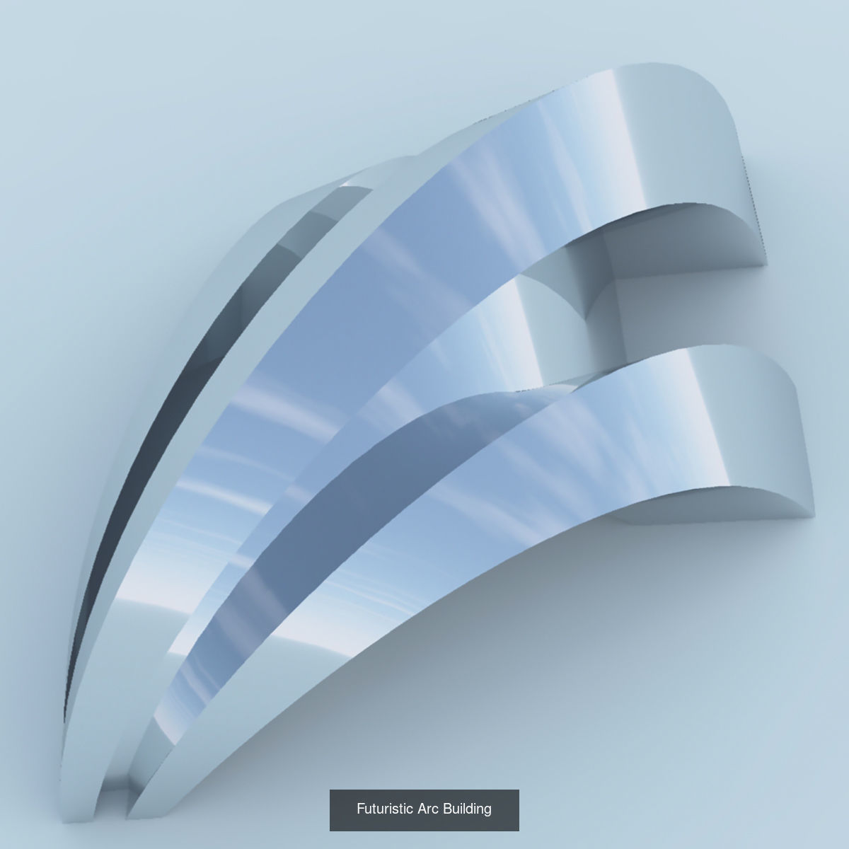 Futuristic Buildings 3D Model Collection_1
