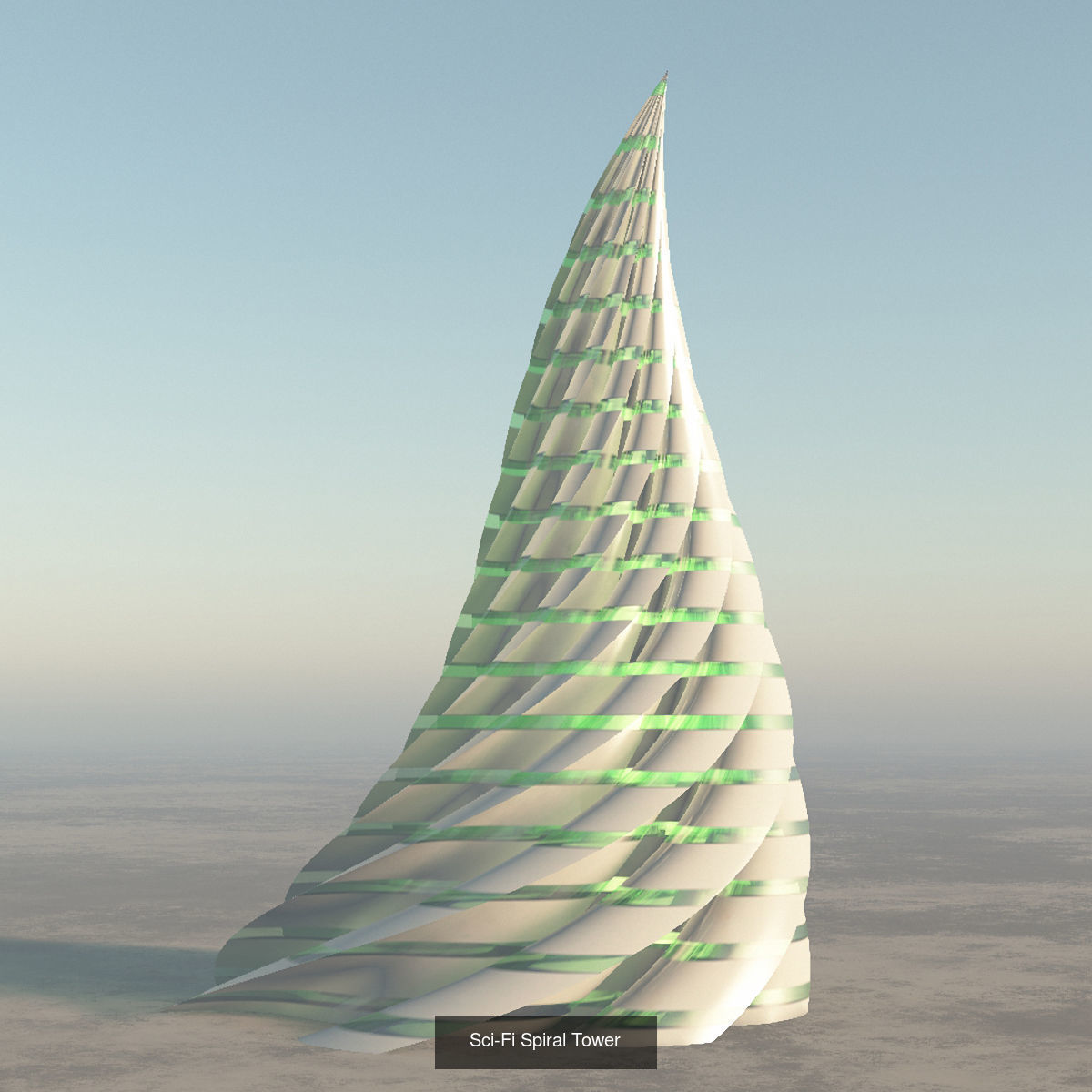 Futuristic Buildings 3D Model Collection_6