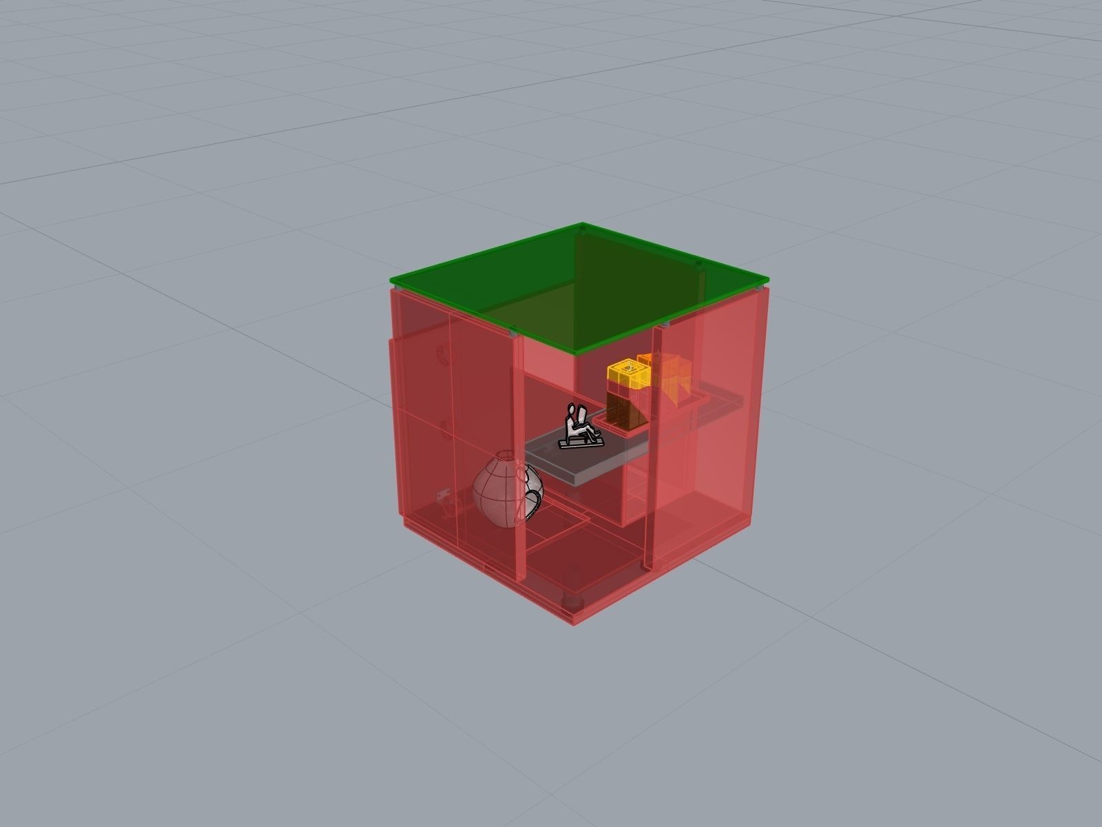 Cubic Table hk Free 3D model_5