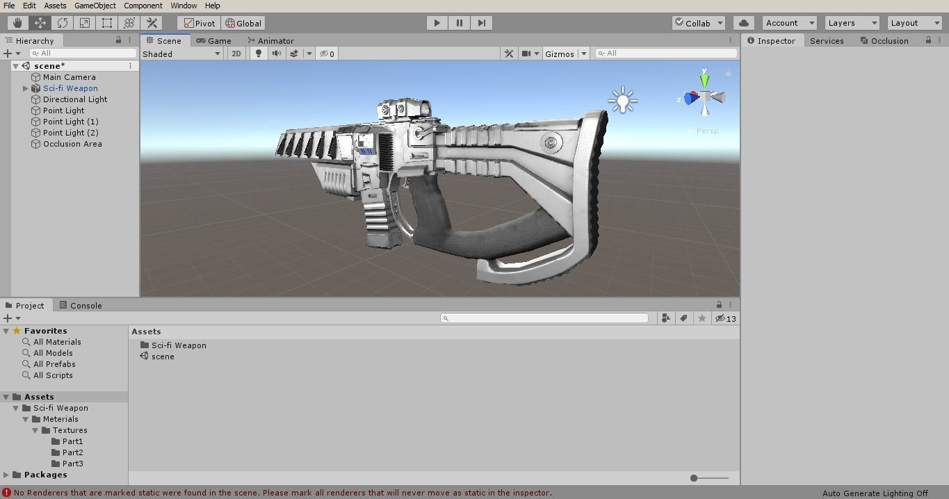Sci-fi PBR Game Ready Weapon Low-poly 3D model_16
