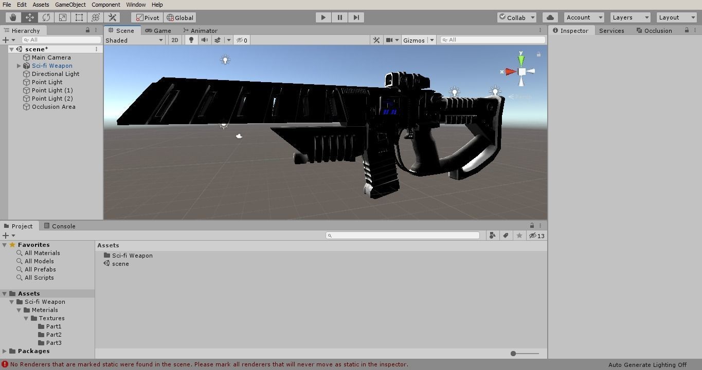 Sci-fi PBR Game Ready Weapon Low-poly 3D model_14