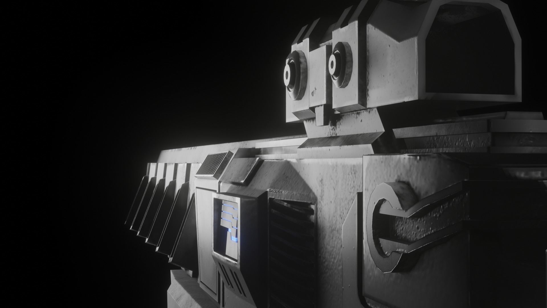 Sci-fi PBR Game Ready Weapon Low-poly 3D model_11