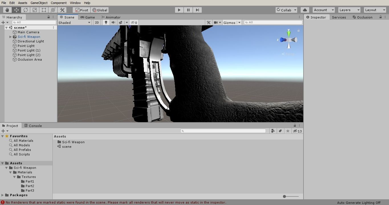 Sci-fi PBR Game Ready Weapon Low-poly 3D model_17