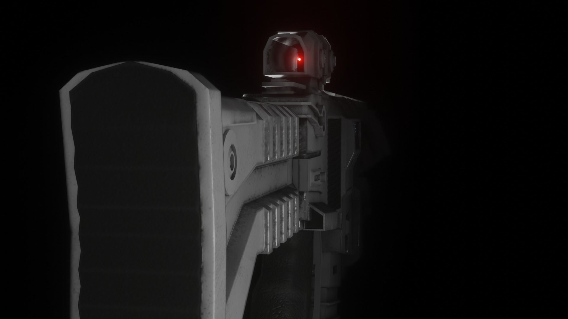 Sci-fi PBR Game Ready Weapon Low-poly 3D model_10