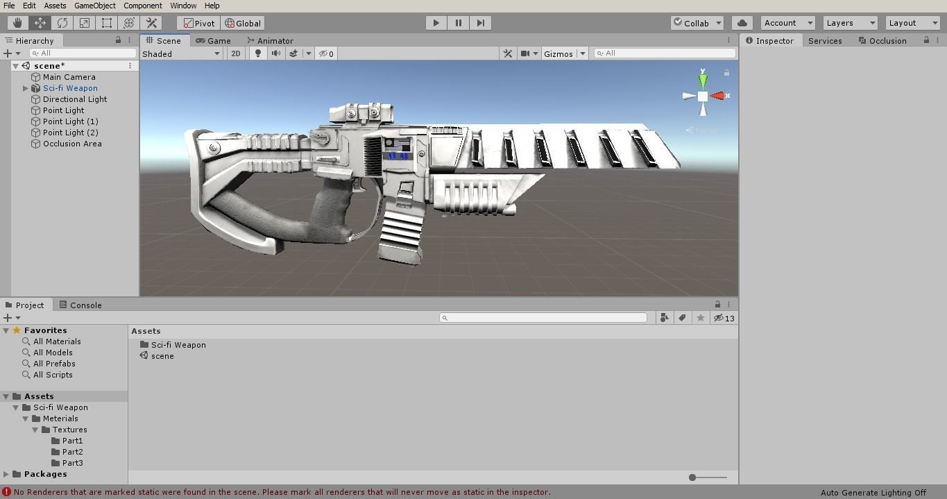 Sci-fi PBR Game Ready Weapon Low-poly 3D model_19