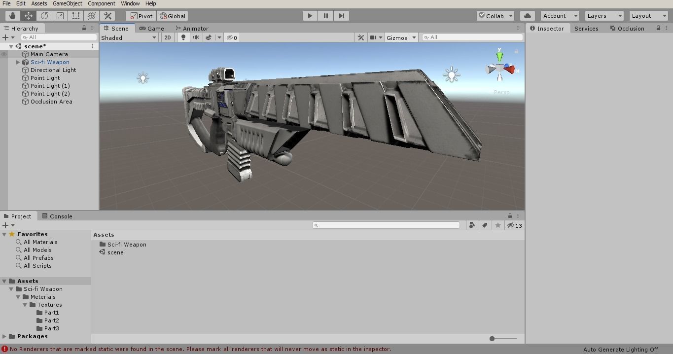 Sci-fi PBR Game Ready Weapon Low-poly 3D model_20