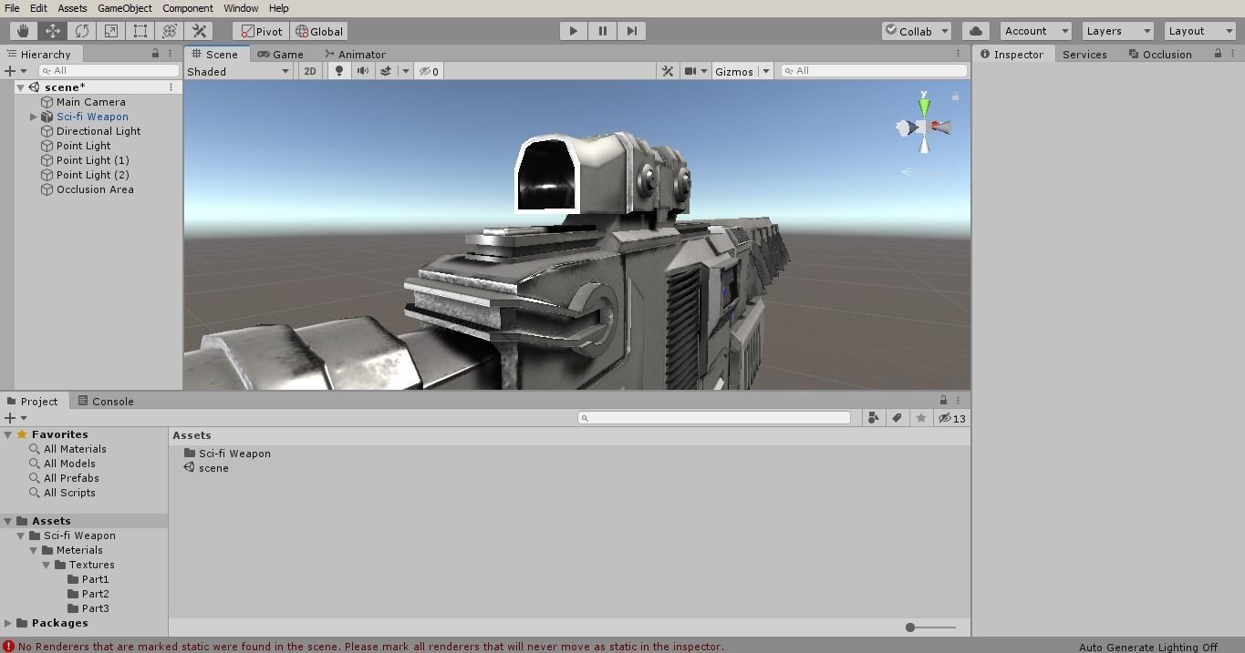 Sci-fi PBR Game Ready Weapon Low-poly 3D model_21