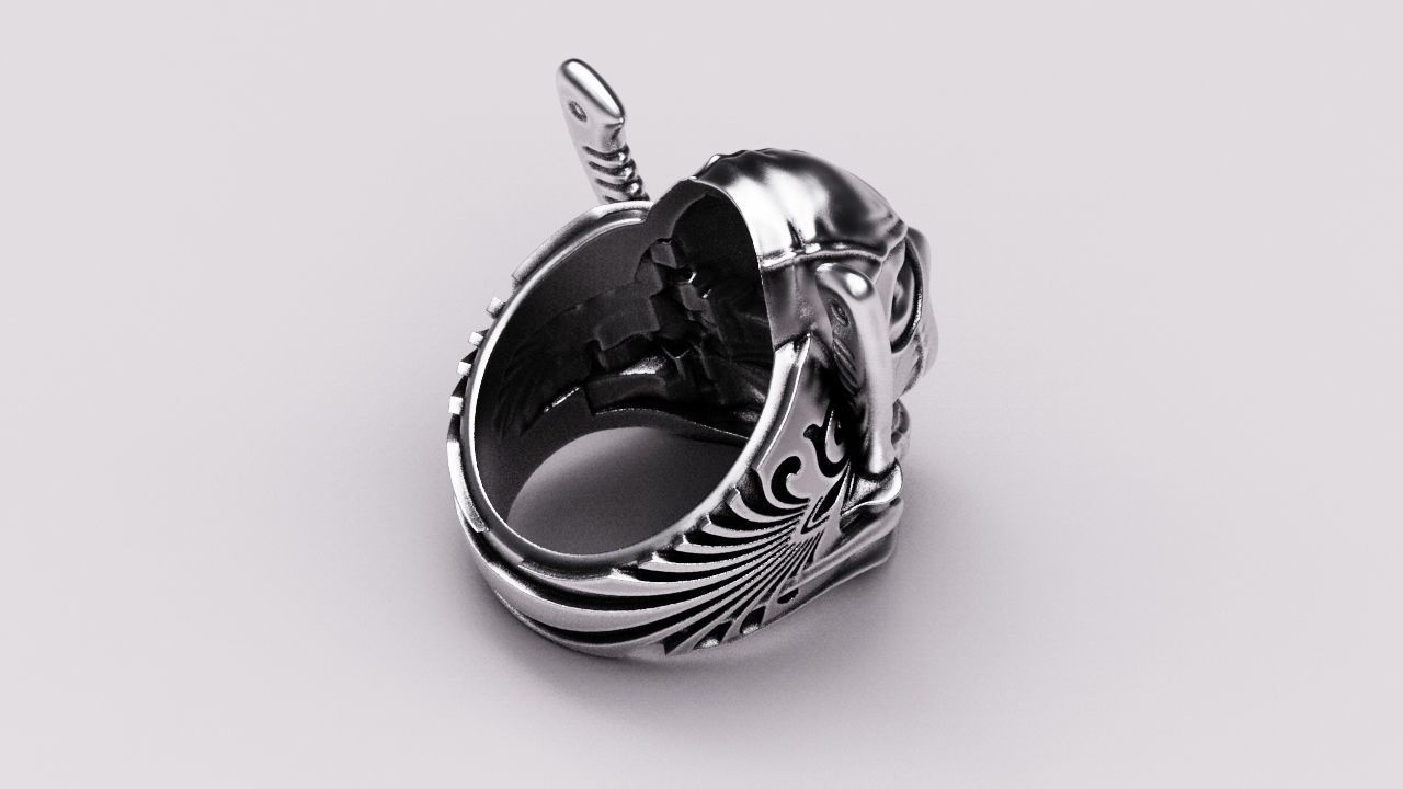 Deadpool ring 3D print model_4