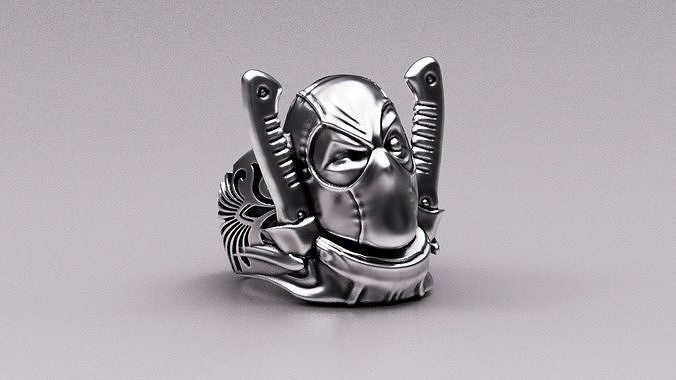 Deadpool ring 3D print model