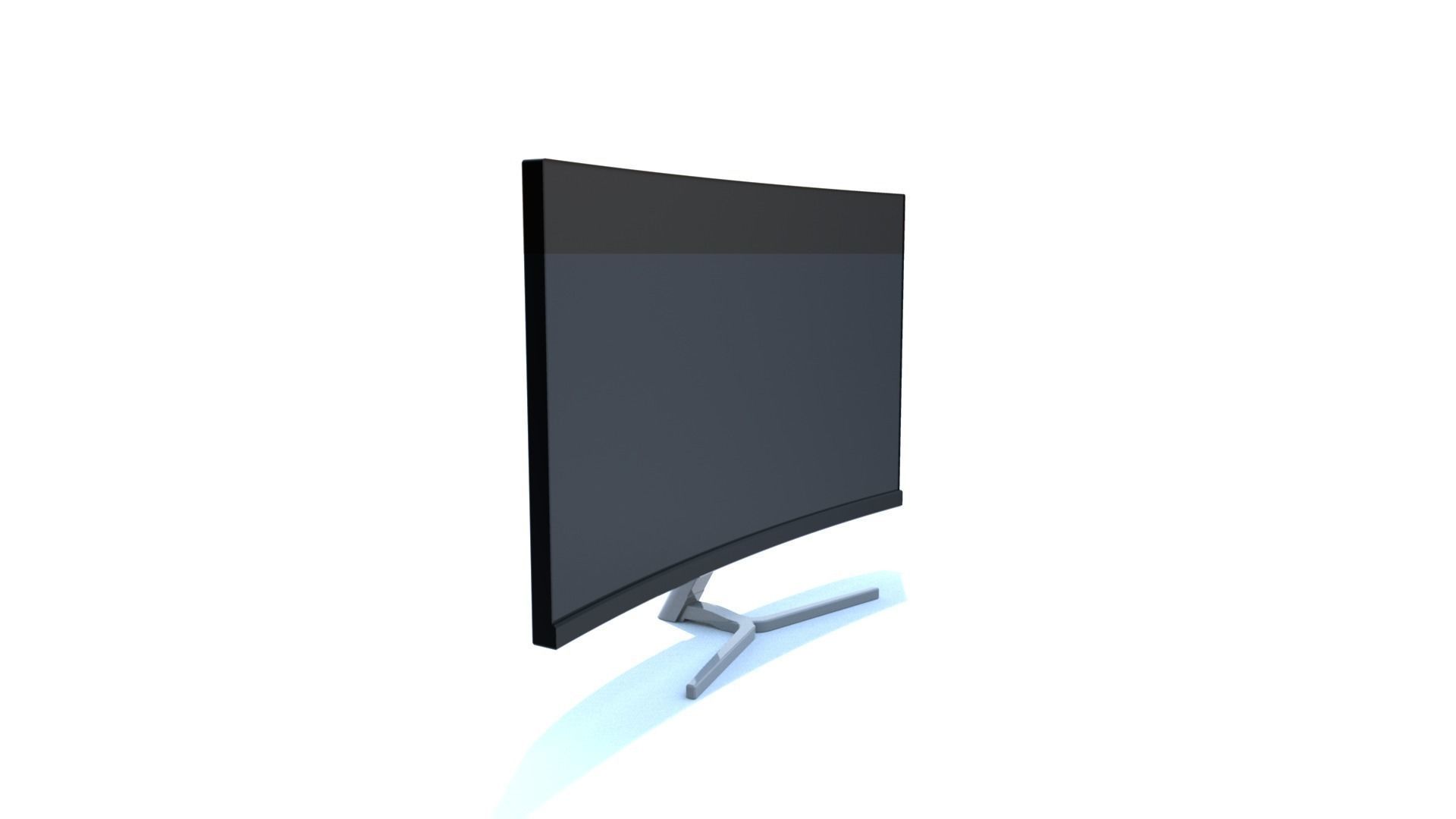 Low Poly Monitor - Curved Free 3D model_1