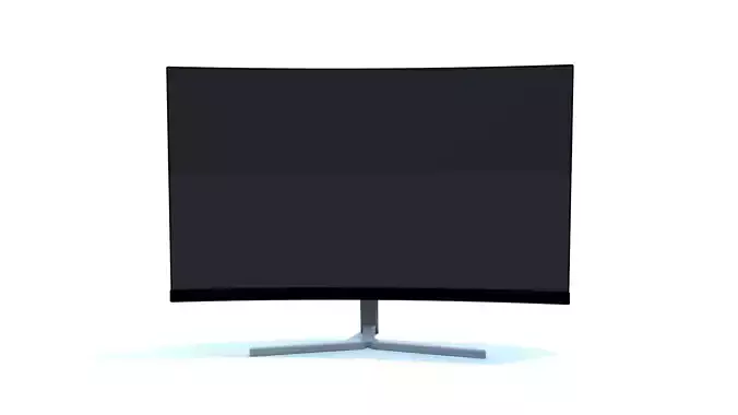 Low Poly Monitor - Curved Free 3D model