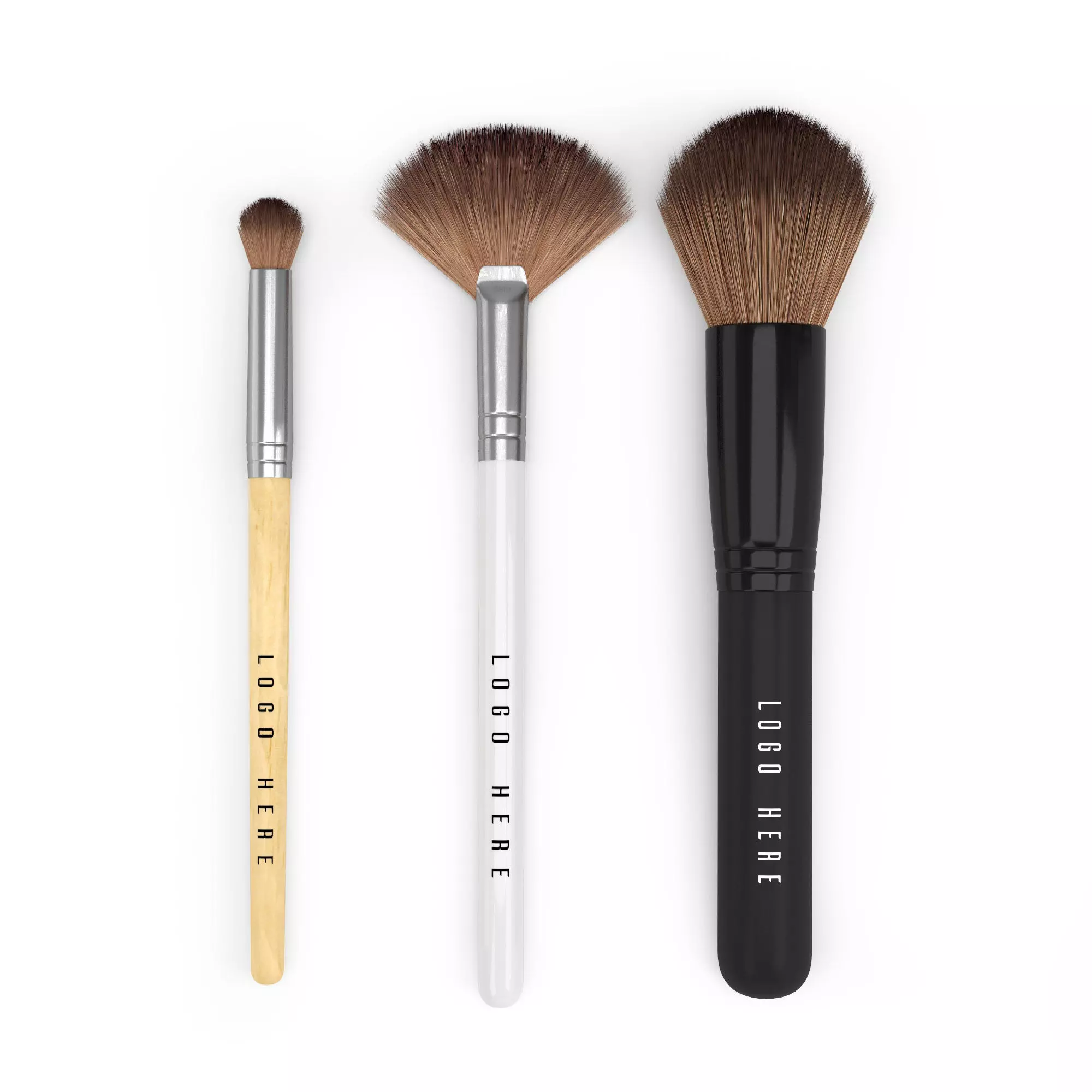 Make Up Brush Set 3D model 3D model_0