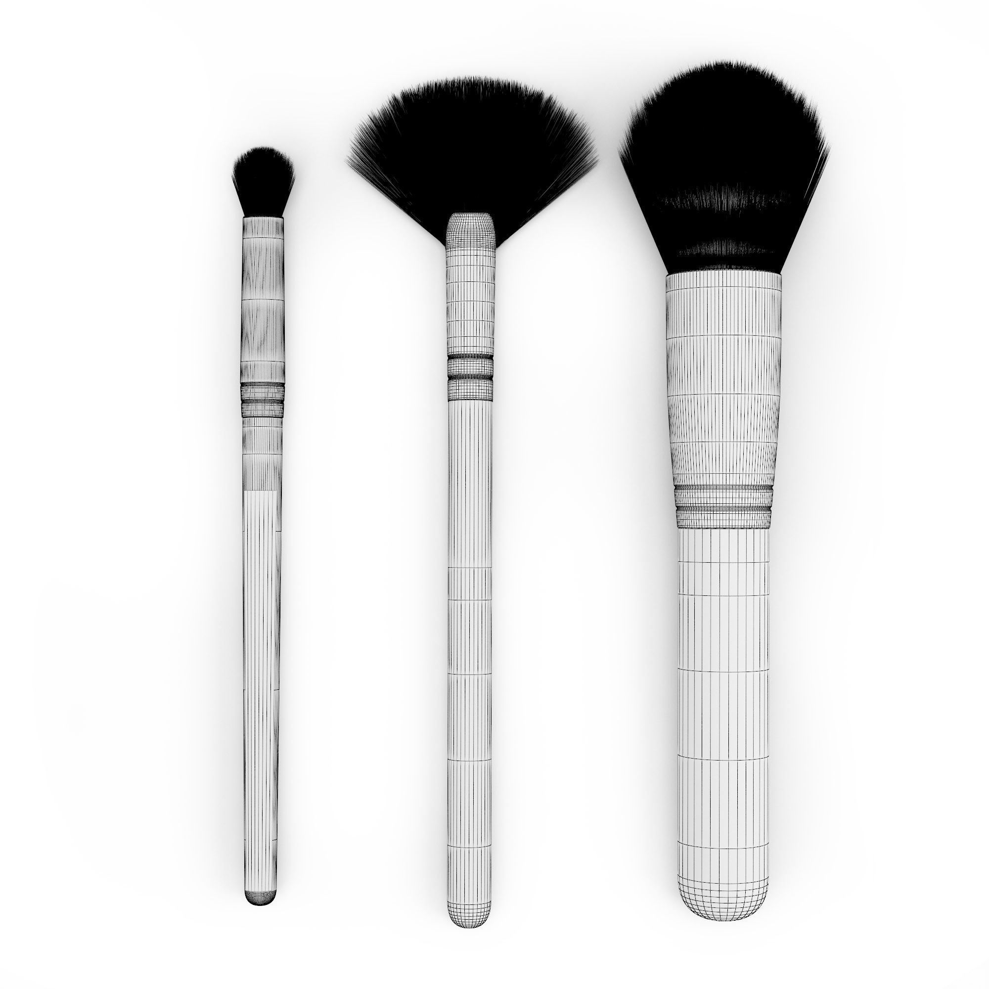 Make Up Brush Set 3D model 3D model_8