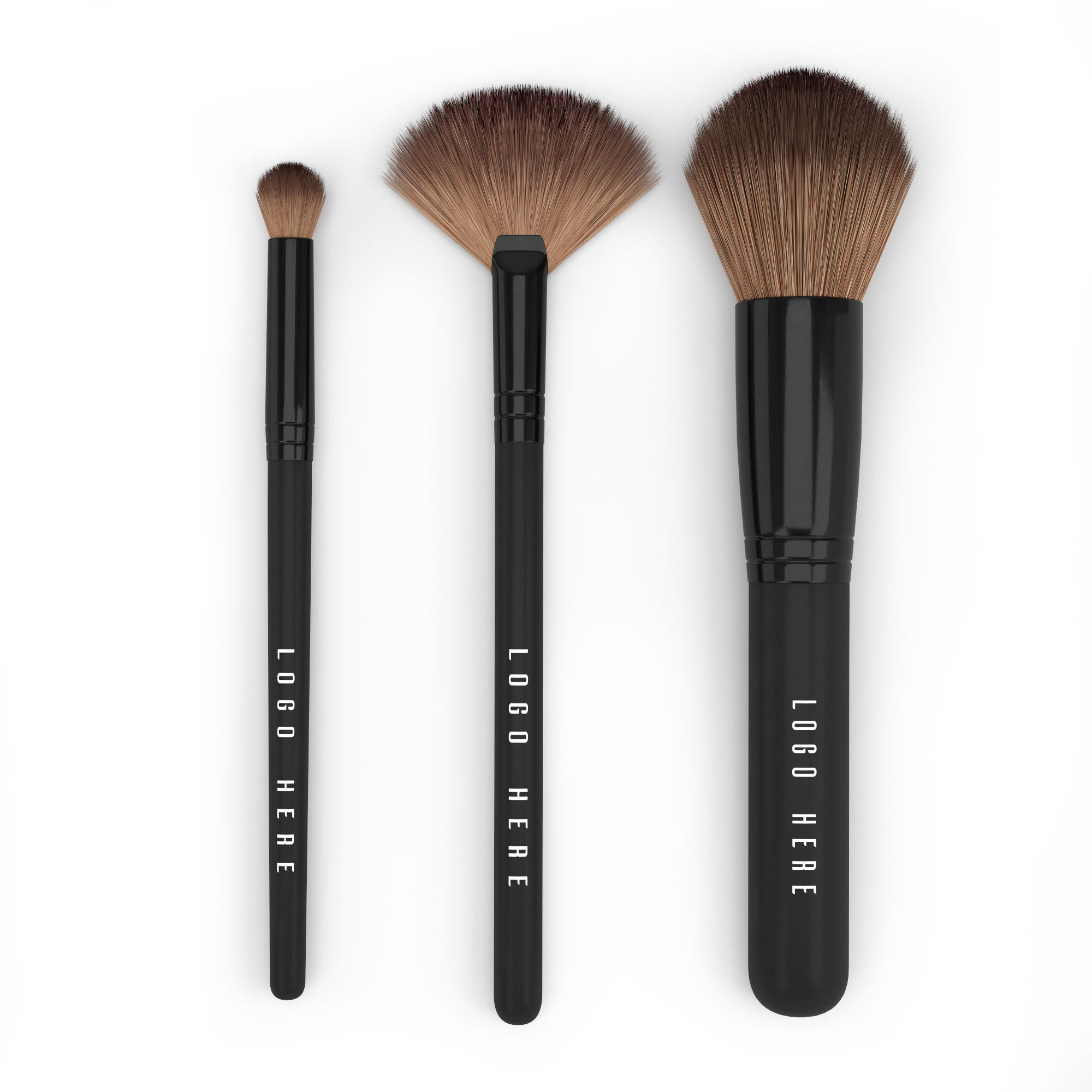 Make Up Brush Set 3D model 3D model_1