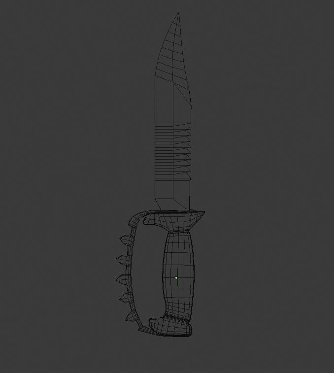 Combat Knife Low-poly 3D model_3