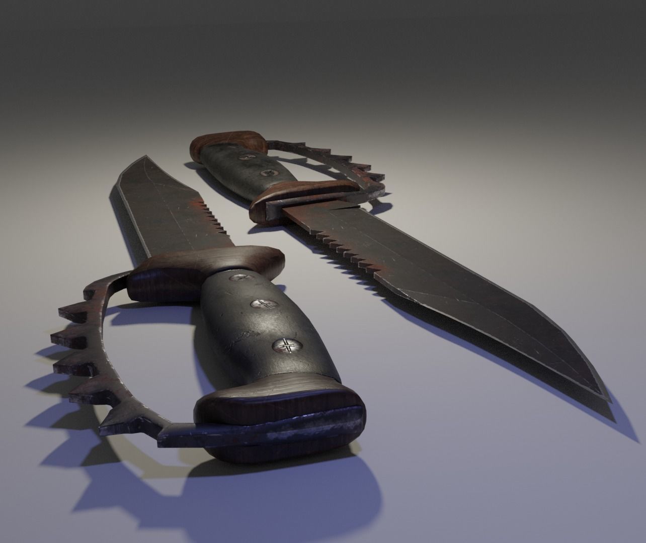 Combat Knife Low-poly 3D model_1