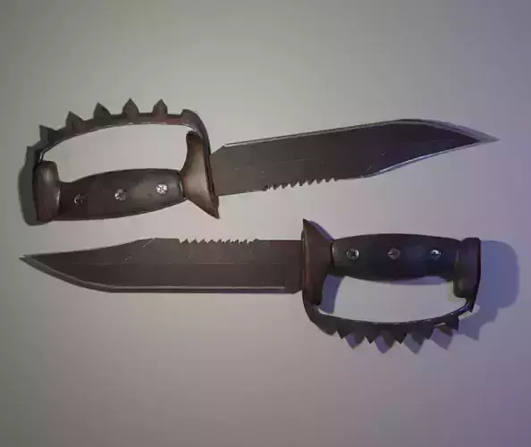 Combat Knife Low-poly 3D model