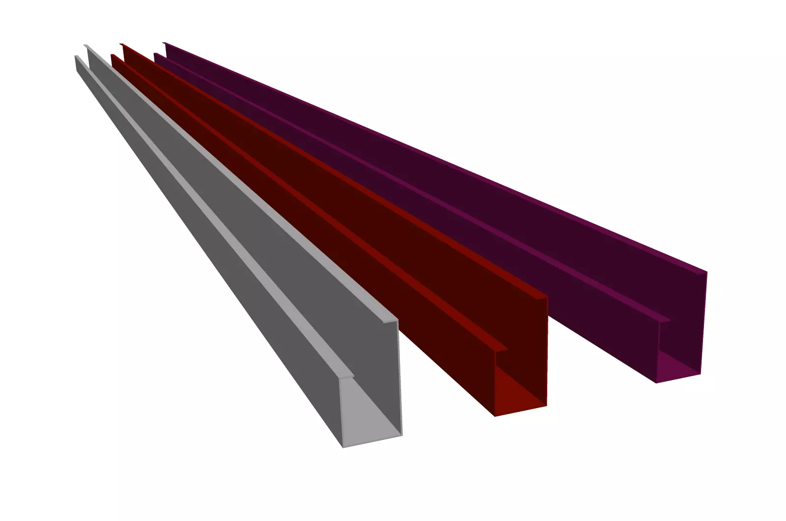 4in x 8in Gutter Fascia Aluminum Extrusion   Free 3D model_0