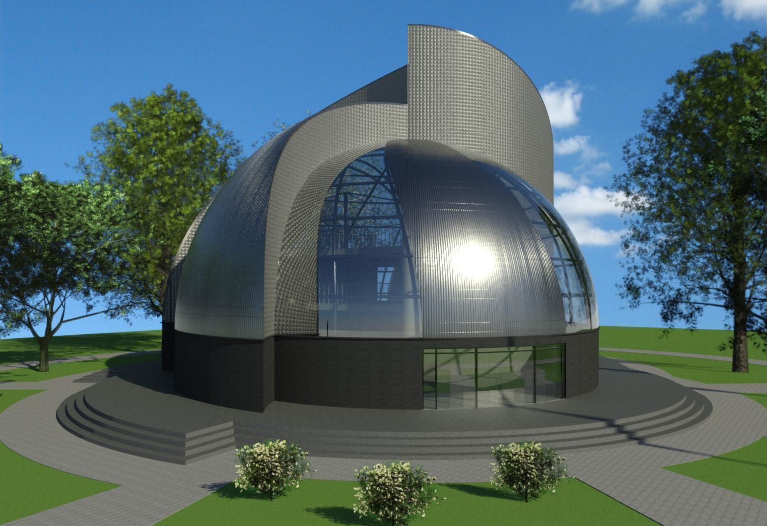 Rotunda museum building 3D model_8