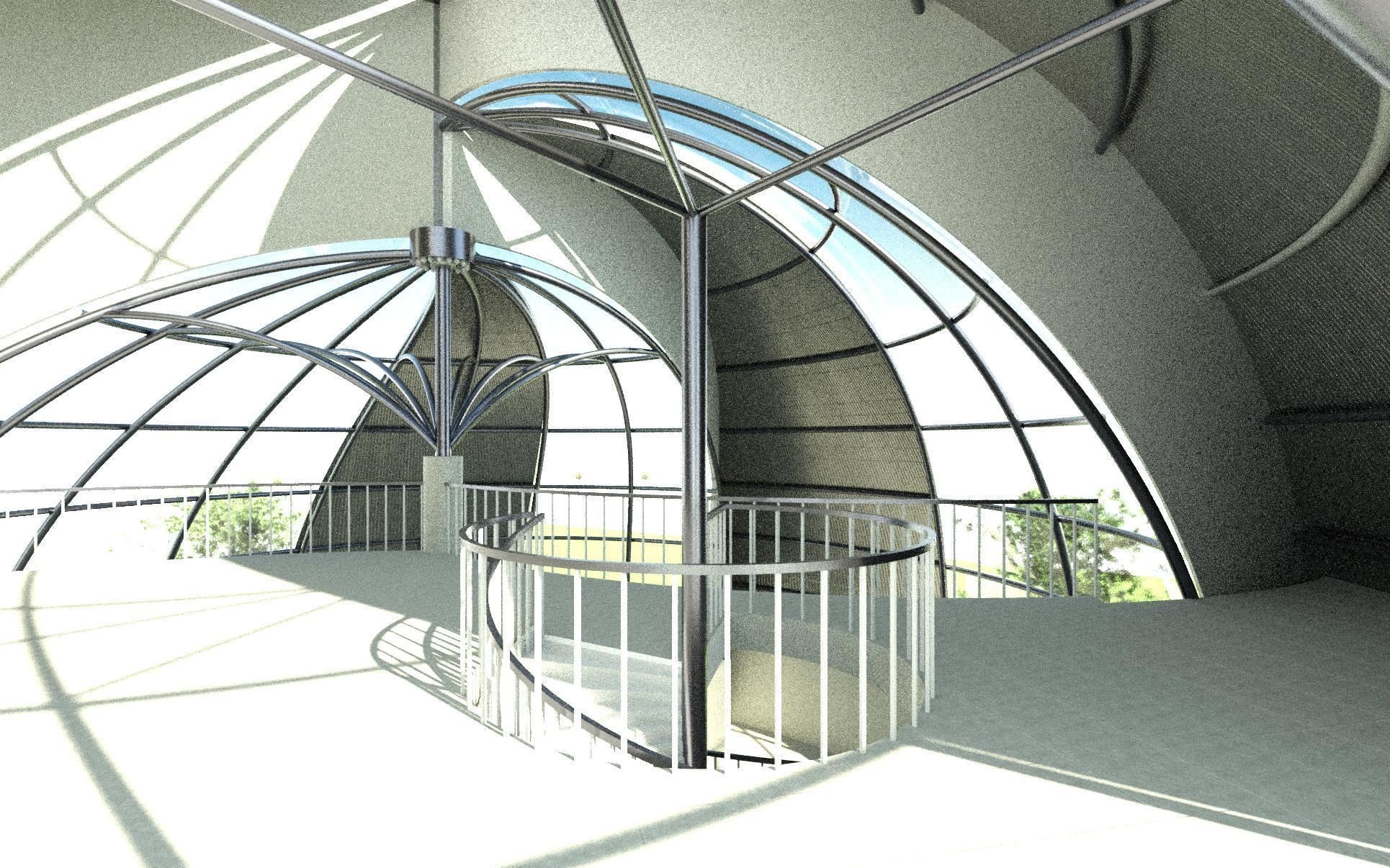 Rotunda museum building 3D model_3