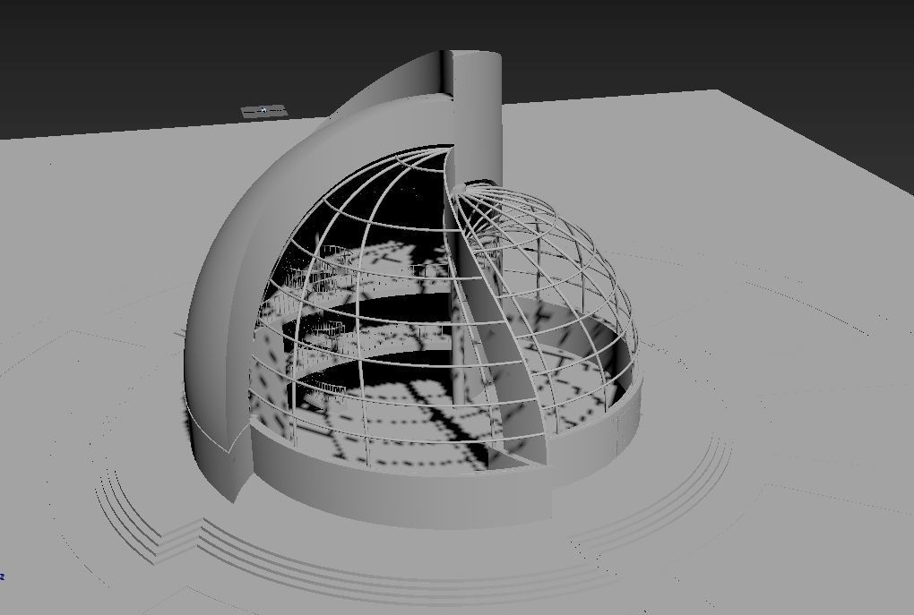Rotunda museum building 3D model_6