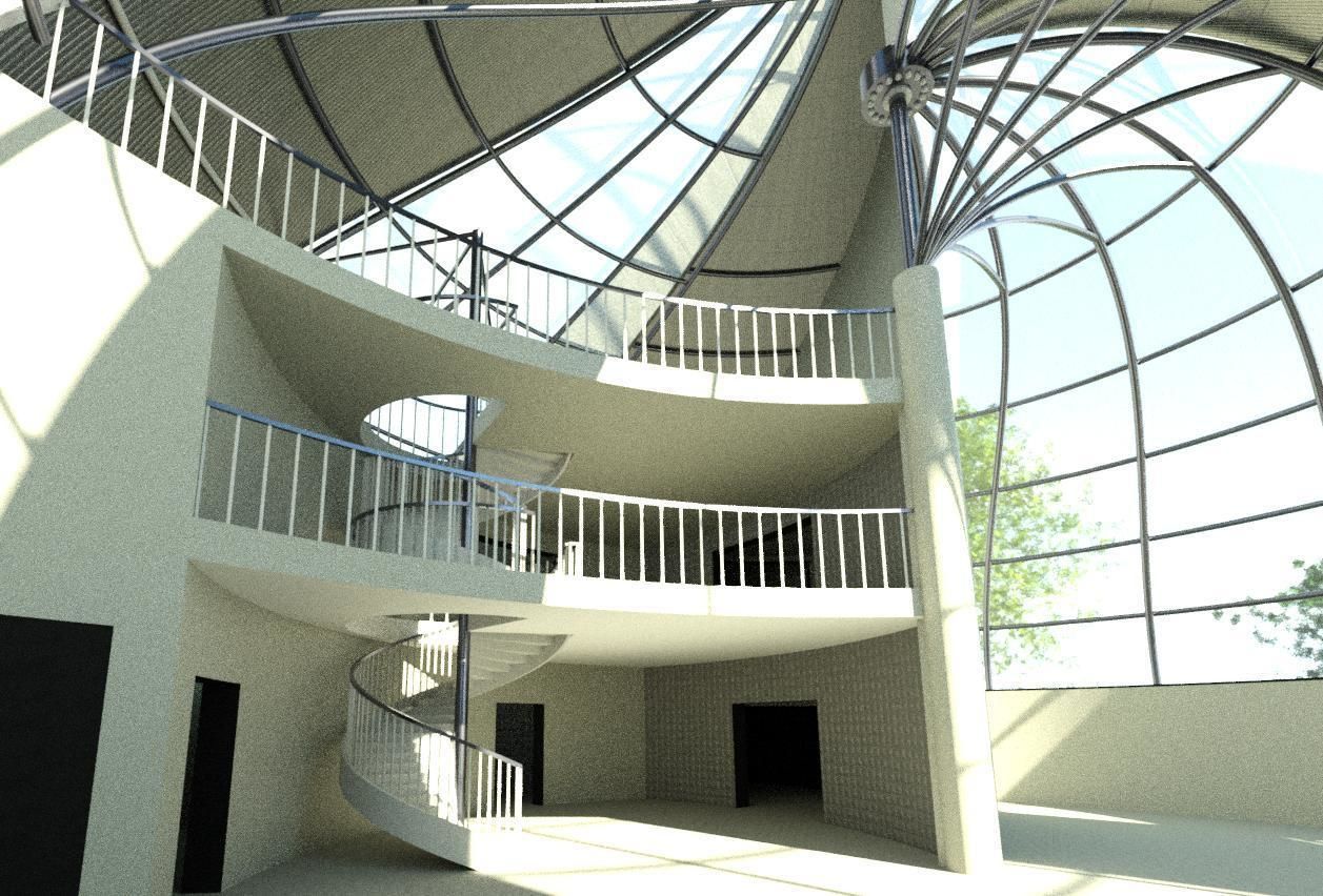 Rotunda museum building 3D model_4