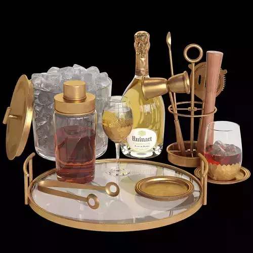 Potterybarn gold cocktail set
