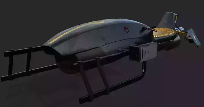 Space Bike Low-poly 3D model