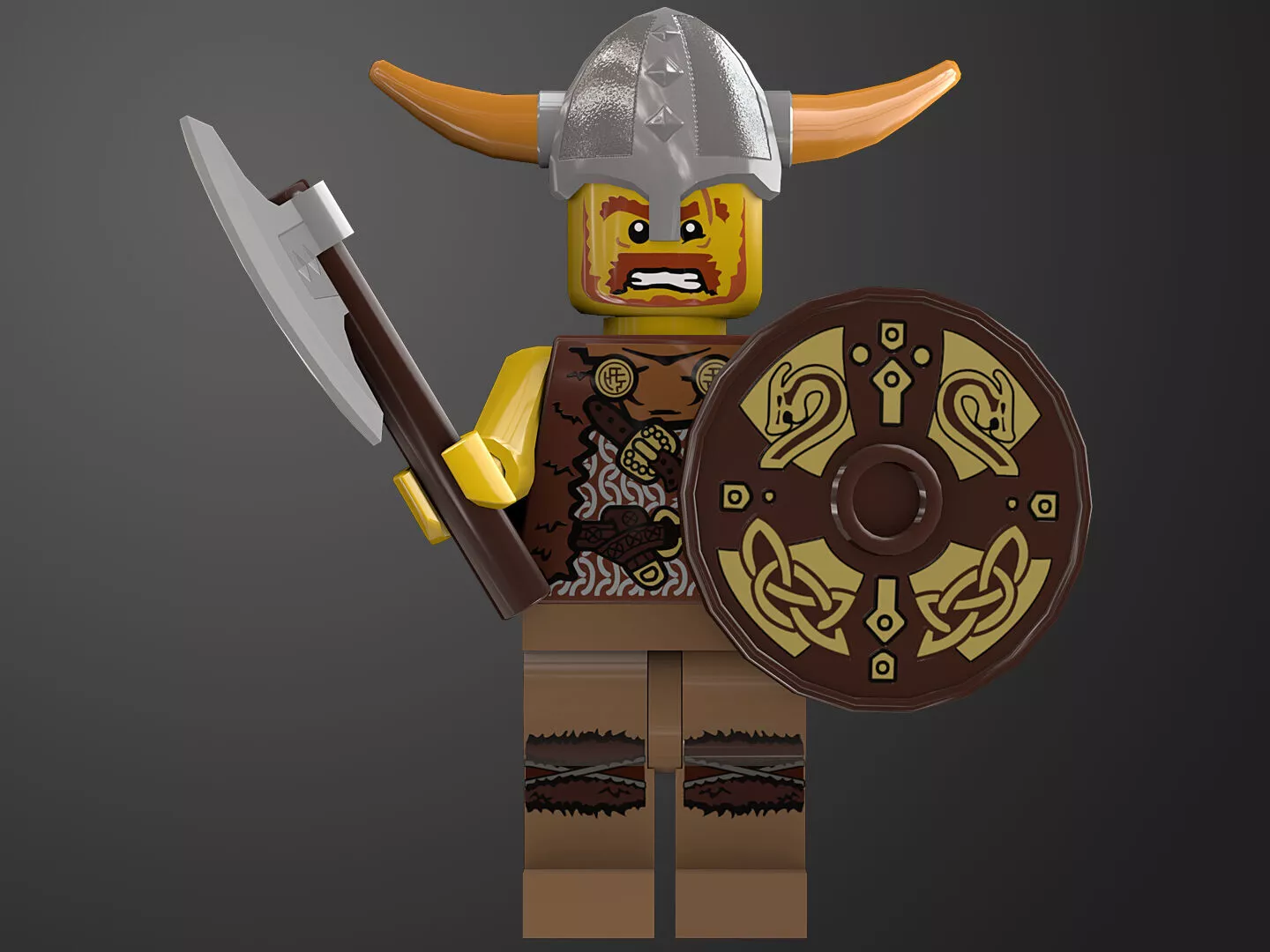 Viking Legoman Game Ready PBR Low-poly 3D model